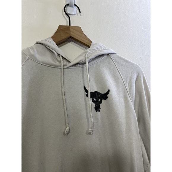 Under Armour Project Rock Hoodie L Bull Snake Street Skater Terry Gym Workout - Picture 4 of 16